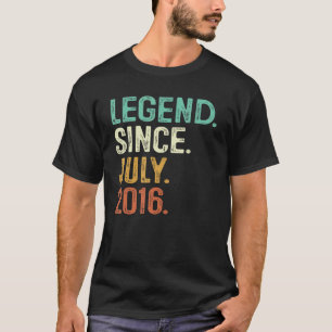 Förklaring sedan juli 2016 6e födelsedag 6 år gamm t shirt