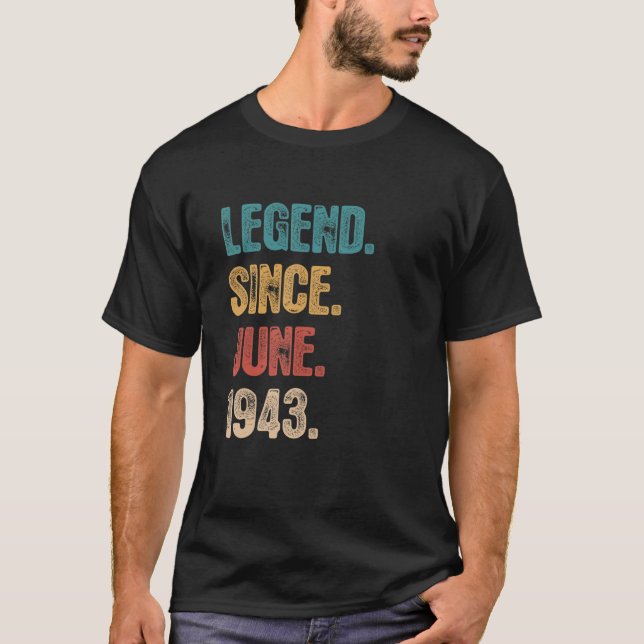 Förklaring sedan juni 1943 79 Ålderdag 79:e födels T Shirt (Framsida)