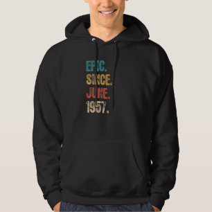 Förklaring sedan juni 1957 65 år gammal 65e födels hoodie