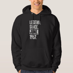Förklaring sedan juni 1957 65 år gammal 65e födels hoodie