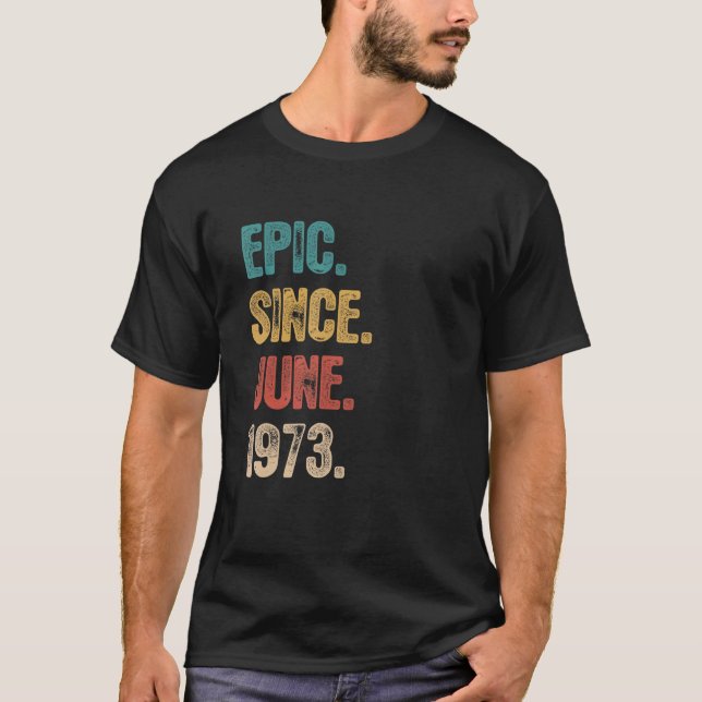 Förklaring sedan juni 1973 49 år gammal 49:e födel t shirt (Framsida)