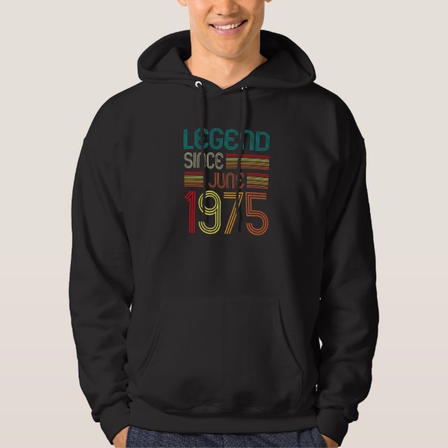 Förklaring sedan juni 1975 47:e födelsedagen 47 år hoodie (Framsida)