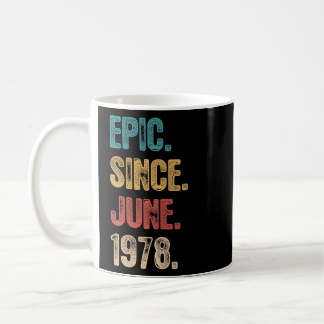 Förklaring sedan juni 1978 44 år gammal 44:e födel kaffemugg (Vänster)
