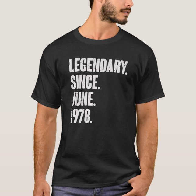 Förklaring sedan juni 1978 44 år gammal 44:e födel t shirt (Framsida)