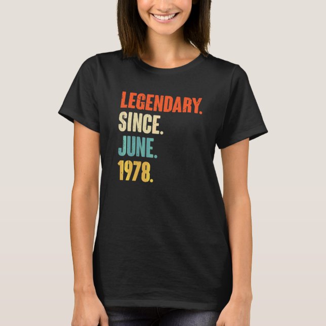 Förklaring sedan juni 1978 44 år gammal 44:e födel t shirt (Framsida)