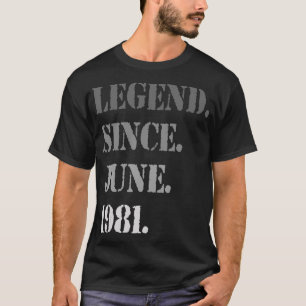 Förklaring sedan juni 1981 41:e födelsedagen 41 år t shirt