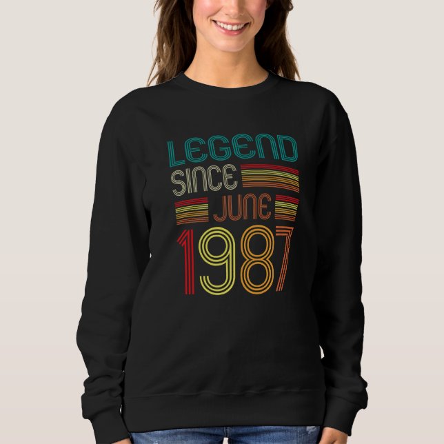 Förklaring sedan juni 1987 35e födelsedag 35 år t shirt (Framsida)