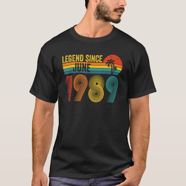 Förklaring sedan juni 1989 33:e födelsedagen 33 år t shirt (Framsida)