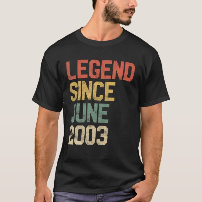 Förklaring sedan juni 2003 18:e födelsedagen 18 år t shirt (Framsida)