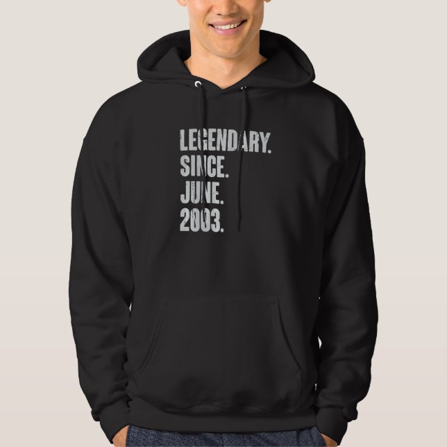 Förklaring sedan juni 2003 19 år gammal 19:e födse hoodie (Framsida)