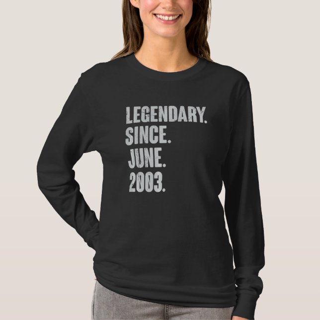Förklaring sedan juni 2003 19 år gammal 19:e födse t shirt (Framsida)