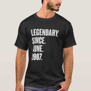Förklaring sedan juni 2007 15 år gammal 15:e födel t shirt