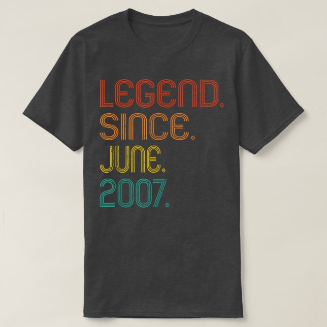 Förklaring sedan juni 2007 15:e födelsedagen 15 år t shirt (Design framsida)