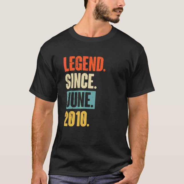 Förklaring sedan juni 2010 12 år gammal 12:e-födel t shirt (Framsida)