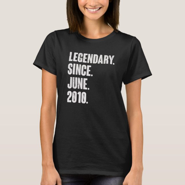 Förklaring sedan juni 2010 12-årig 12:e-födelsedag t shirt (Framsida)