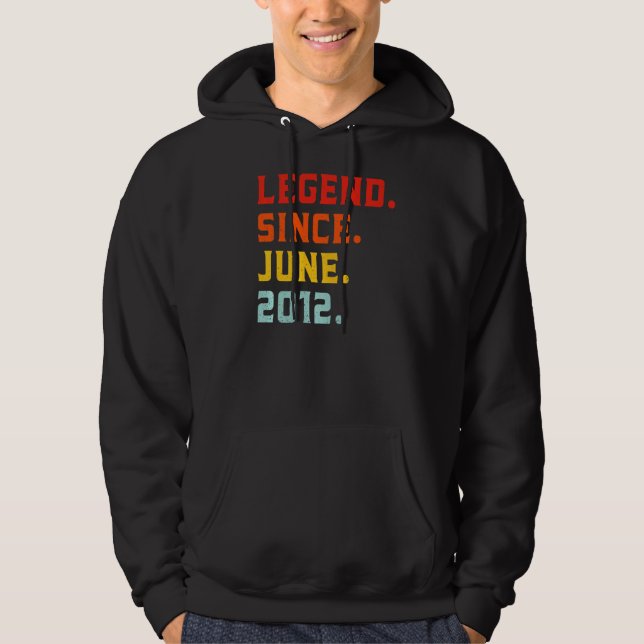 Förklaring sedan juni 2012 10:e födelsedagens Vint Hoodie (Framsida)