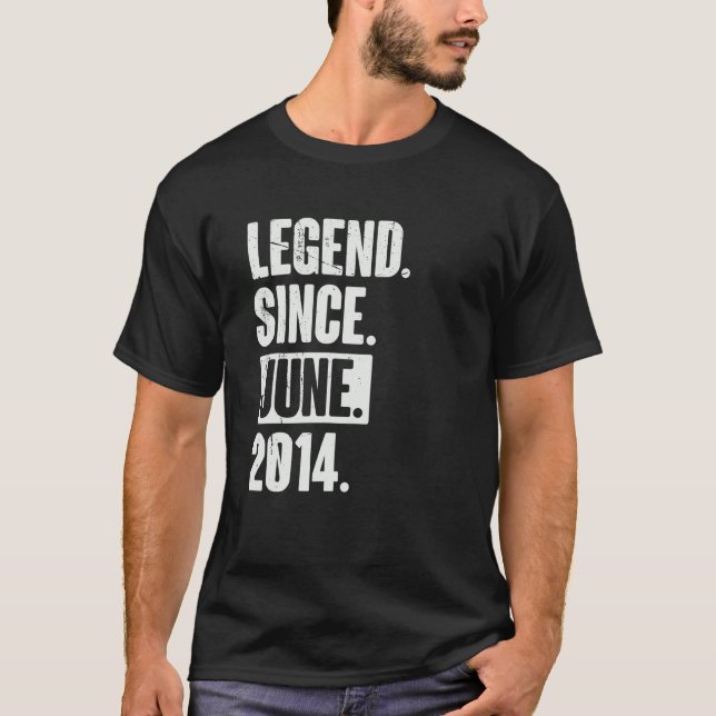 Förklaring sedan juni 2014 8 år gammal 8:e födelse t shirt (Framsida)