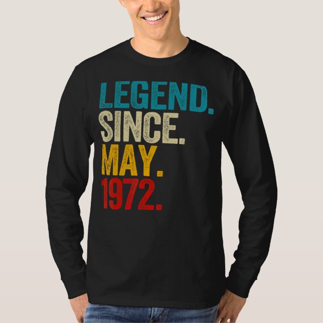 Förklaring sedan maj 1972 50 år gammal 50:e födels t shirt (Framsida)