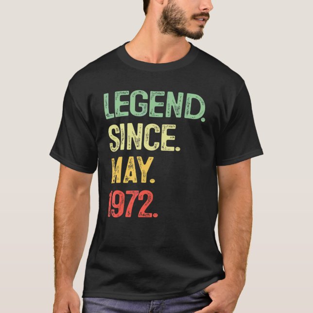 Förklaring sedan maj 1972 50:e födelsedagen 50 år  t shirt (Framsida)