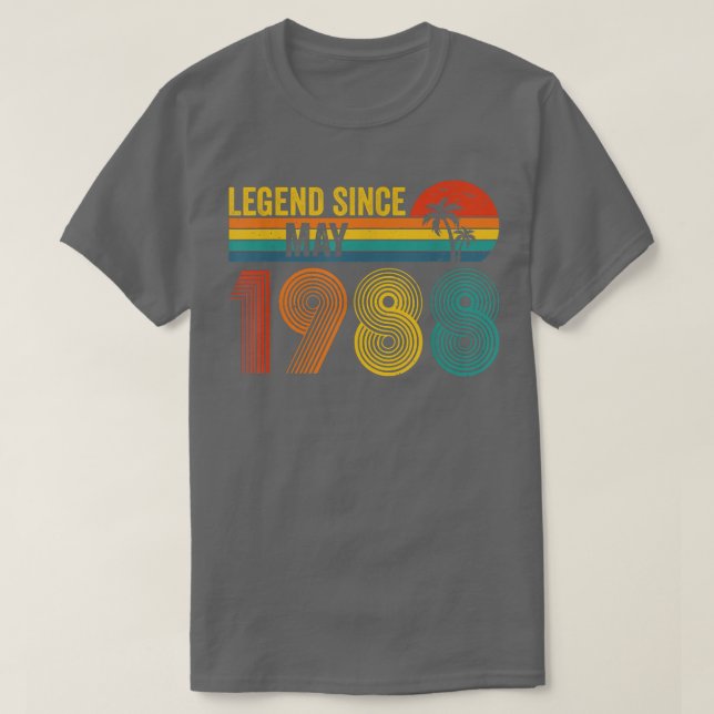 Förklaring sedan maj 1988 34:e födelsedagen 34 år  t shirt (Design framsida)