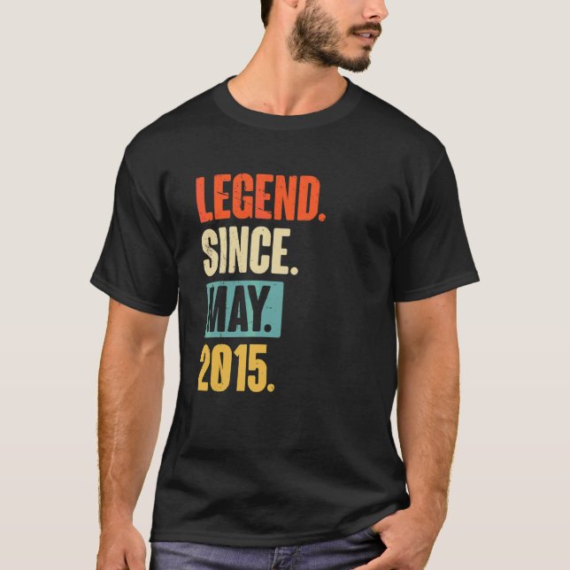 Förklaring sedan maj 2015 7 år gammal 7:e-födelsed t shirt (Framsida)