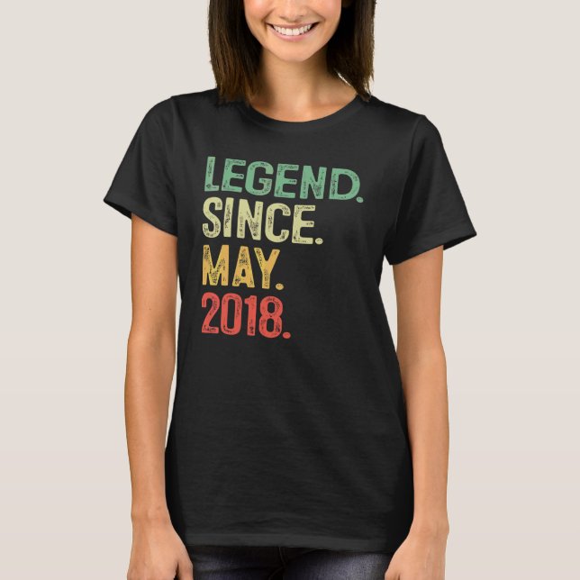 Förklaring sedan maj 2018 4 år gammal Boy 4e födel T Shirt (Framsida)