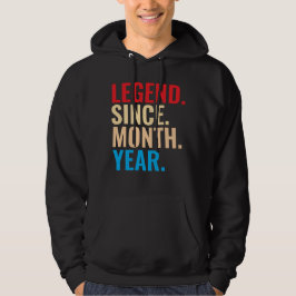 Förklaring sedan månads anpassningsbar födelsedag hoodie