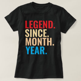 Förklaring sedan månadsårsdag anpassningsbar T-Shi T Shirt
