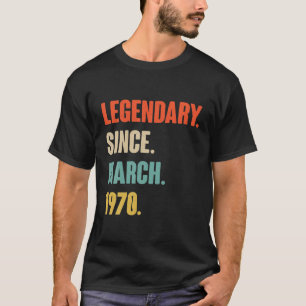 Förklaring sedan mars 1970 - födelsedagsgåva för 5 t shirt