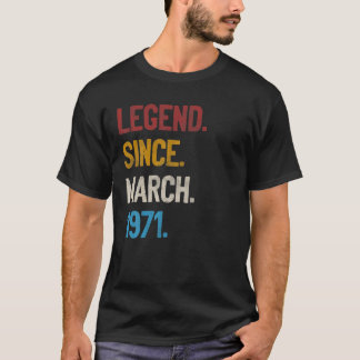Förklaring sedan mars 1971 50 gåvor från födelseda t shirt