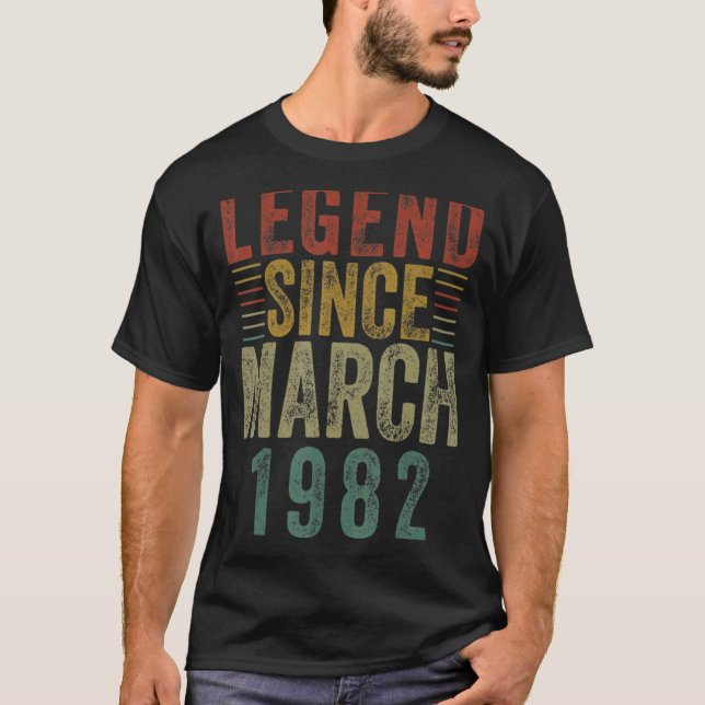 Förklaring sedan mars 1982 40:e födelsedagen t shirt (Framsida)