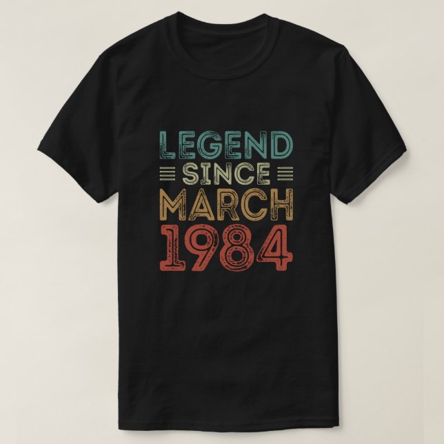 Förklaring sedan mars 1984, födelsedagsskjortor t shirt (Design framsida)