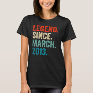 Förklaring sedan mars 2013 10:e födelsedagen 10 år t shirt