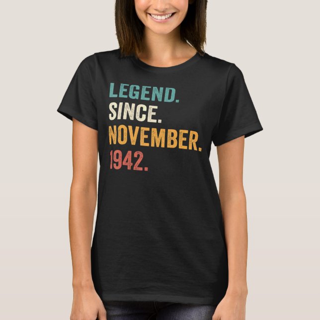 Förklaring sedan november 1942 80:e födelsedagen 8 t shirt (Framsida)