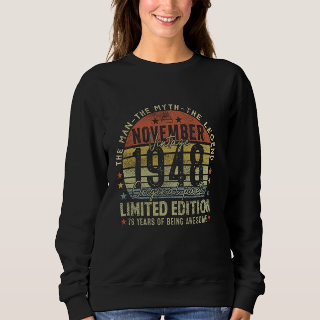 Förklaring sedan november 1948 Retro 76:e födelsed T Shirt (Framsida)