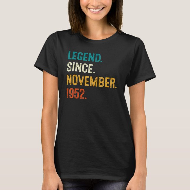 Förklaring sedan november 1952 70:e födelsedagen 7 t shirt (Framsida)