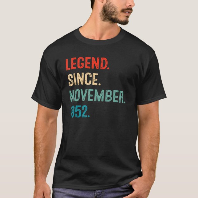 Förklaring sedan november 1952 70:e födelsedagen 7 t shirt (Framsida)