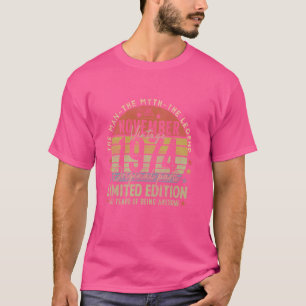 Förklaring sedan november 1974 Retro 50:e födelsed T Shirt