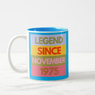 Förklaring sedan NOVEMBER 1975 50:e födelsedagen 5 Två-Tonad Mugg