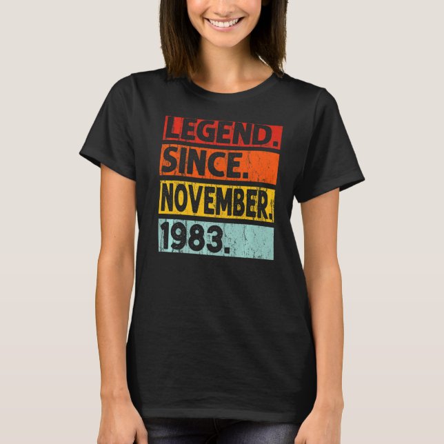 Förklaring sedan november 1983 39:e födelsedag Vin T Shirt (Framsida)