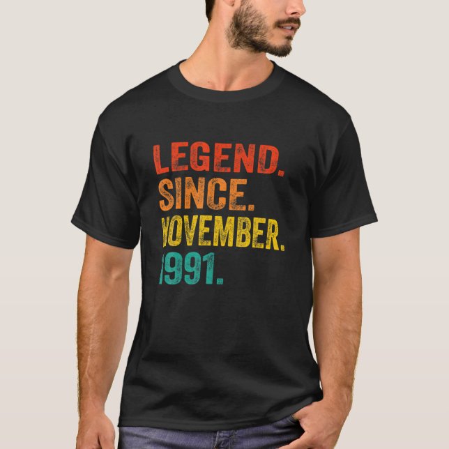Förklaring sedan november 1991 31a Birthday Retro  T Shirt (Framsida)