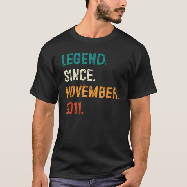 Förklaring sedan november 2011 elfte födelsedagen  t shirt (Framsida)