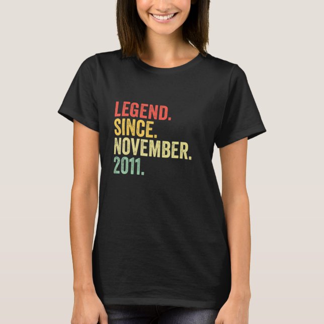 Förklaring sedan november 2011 elfte födelsedagen  t shirt (Framsida)