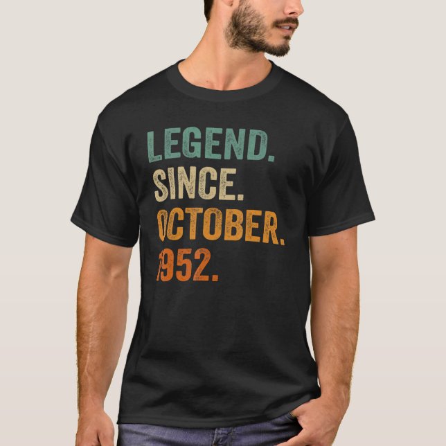 Förklaring sedan oktober 1952 70:e födelsedagen 70 t shirt (Framsida)