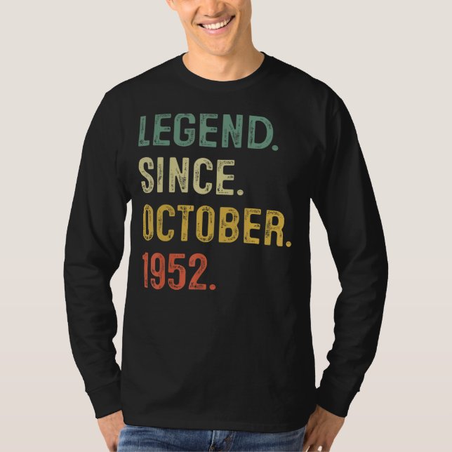 Förklaring sedan oktober 1952 70:e födelsedagen 70 t shirt (Framsida)