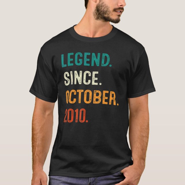 Förklaring sedan oktober 2010 12:e födelsedag 12 å t shirt (Framsida)