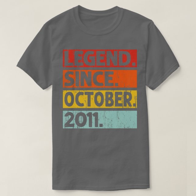 Förklaring sedan oktober 2011 elfte födelsedagen 1 t shirt (Design framsida)