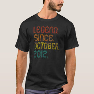 Förklaring sedan oktober 2012 Retro 10 år gammal t Shirt