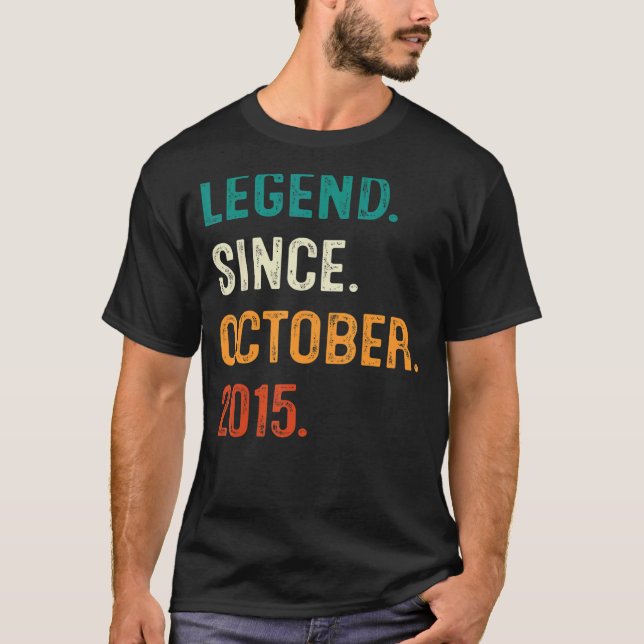Förklaring sedan oktober 2015 7:e födelsedag 7 år t shirt (Framsida)
