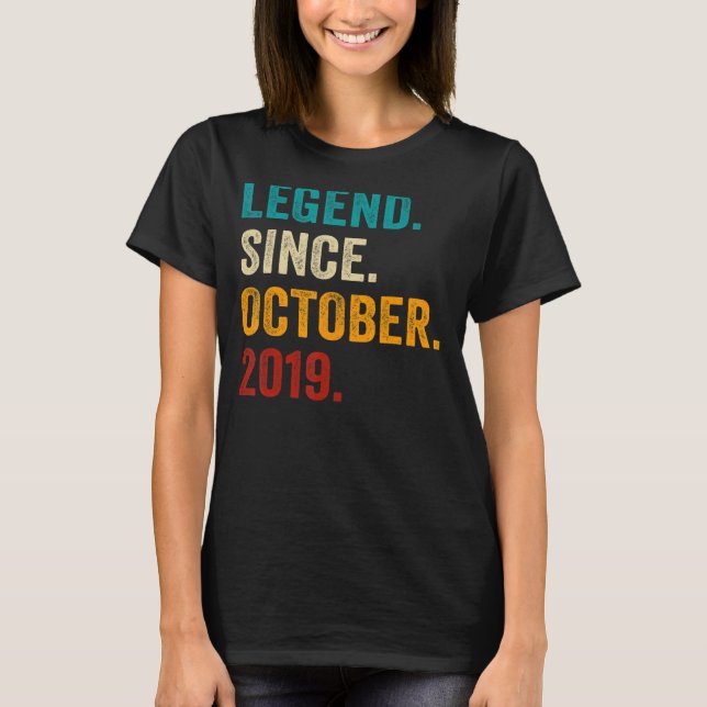 Förklaring sedan oktober 2019 Tredje födelsedagen  T Shirt (Framsida)